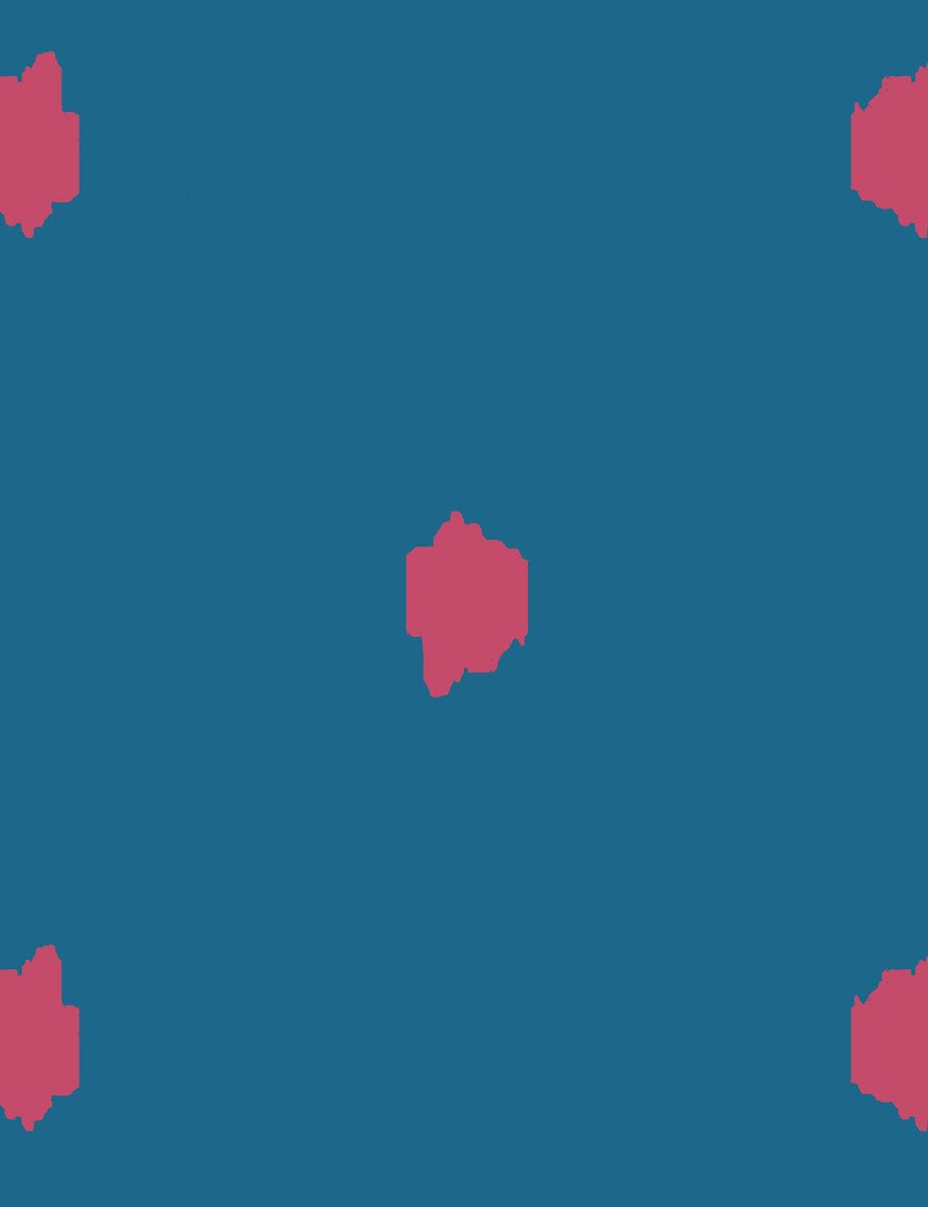 Wallshoppe Medina Dot Wallpaper - Rose & Cadet Blue Peel and Stick Removable Wallpaper for Bedroom, Nursery, or Home Office Decor