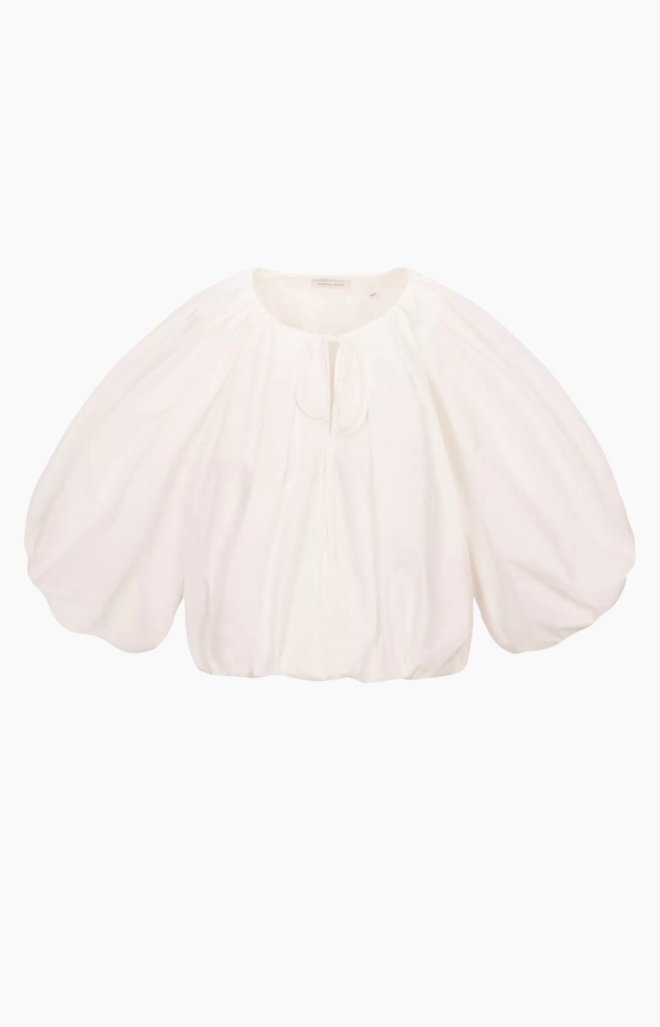 Yara Poplin Bubble Top in Milk - Women's Fashion Blouse for Casual & Office Wear | Trendy Short Sleeve Shirt for Summer Outfits & Date Nights