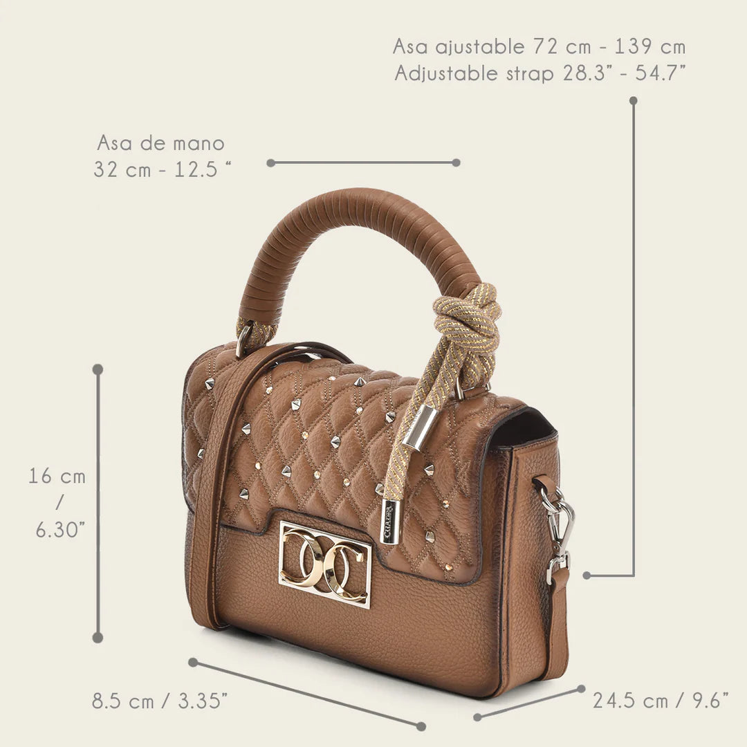 BODOURS Women's Western Style Cowhide Leather Crossbody Bag - Almond Brown Casual Handbag for Everyday Use, Travel & Shopping