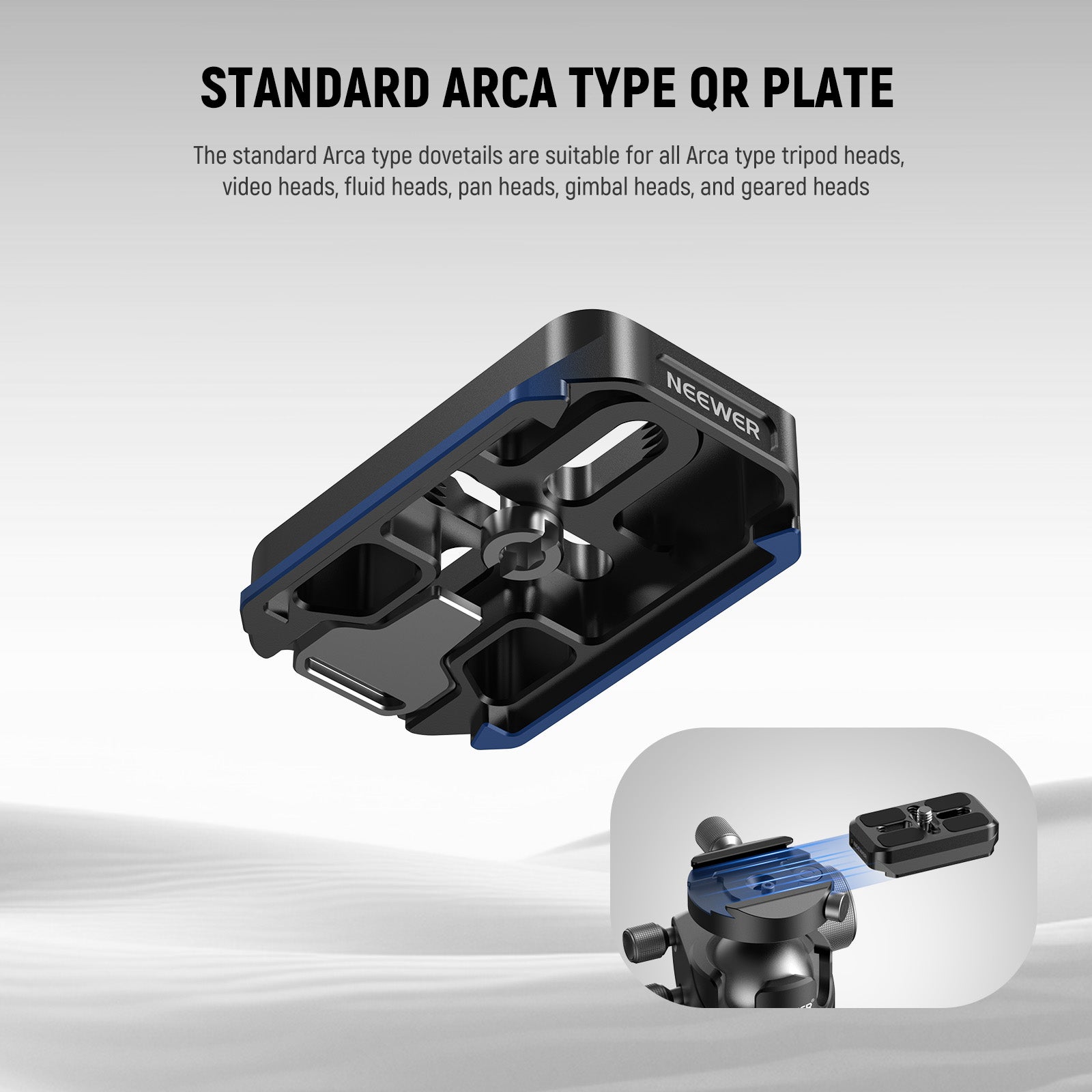NEEWER CA129 NATO to Arca-Swiss Quick Release Plate Adapter - Compatible with RS Gimbal, Tripods & Camera Stabilizers - Perfect for Filmmaking, Vlogging & Professional Photography