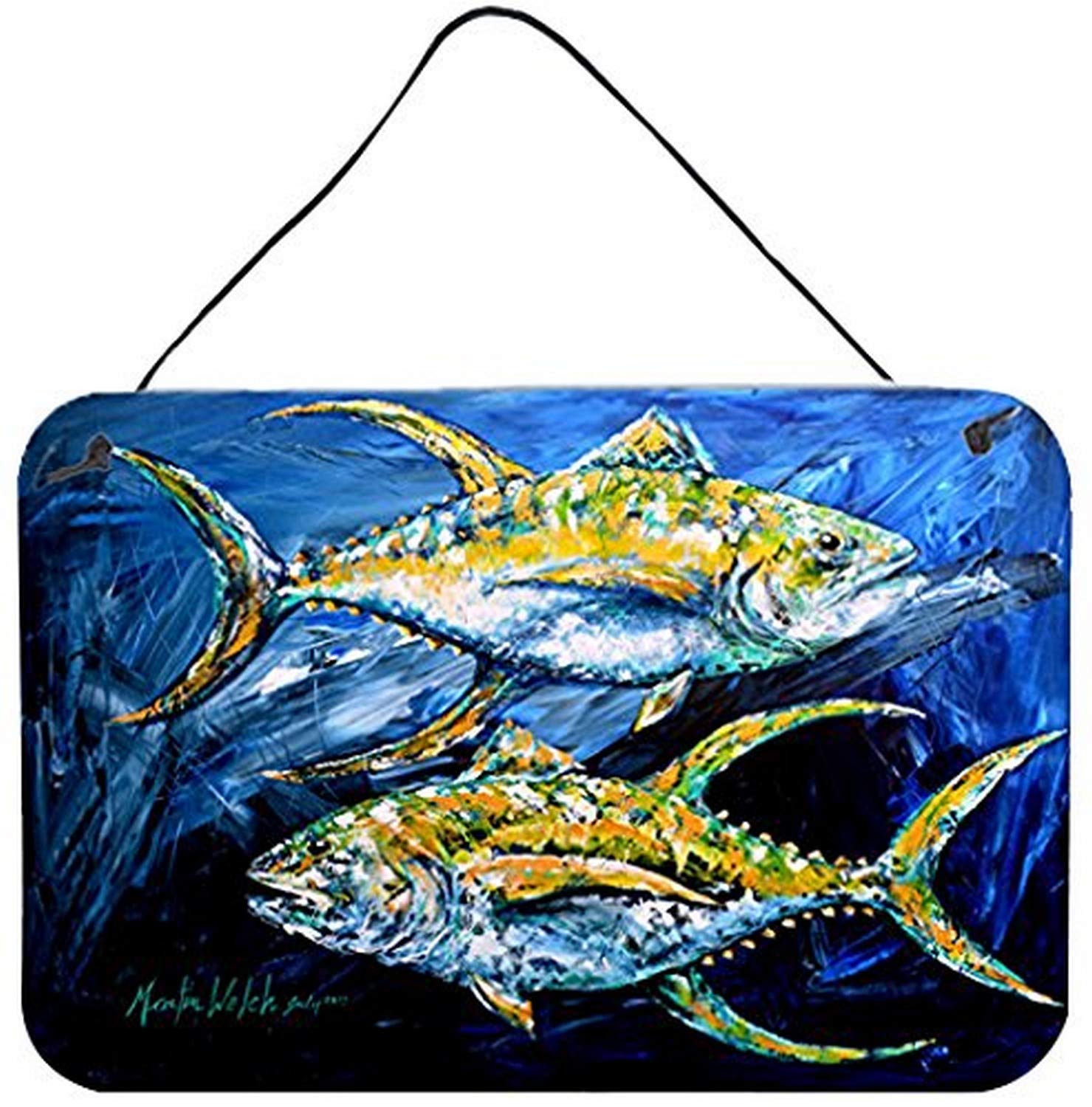 Tuna Fish Blue Wall Art - 8x12 Aluminum Metal Sign for Kitchen, Bar, Bathroom & Home Decor | Durable Hanging Print for Indoor & Outdoor Use | Perfect Gift for Seafood Lovers