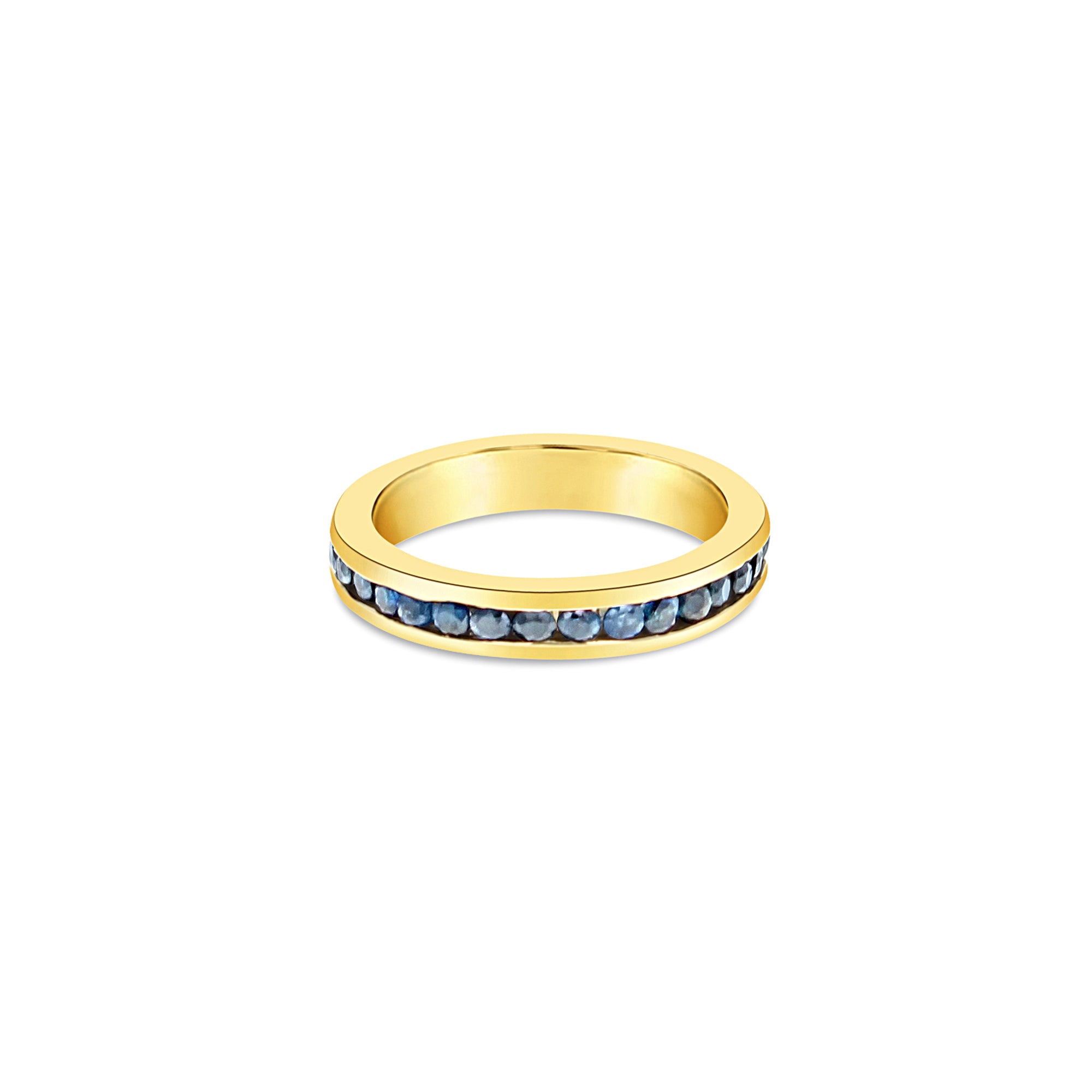 1.00cttw Sapphire Eternity Band Ring - 14k Yellow Gold Wedding Ring for Women - Perfect for Anniversary, Engagement & Special Occasions
