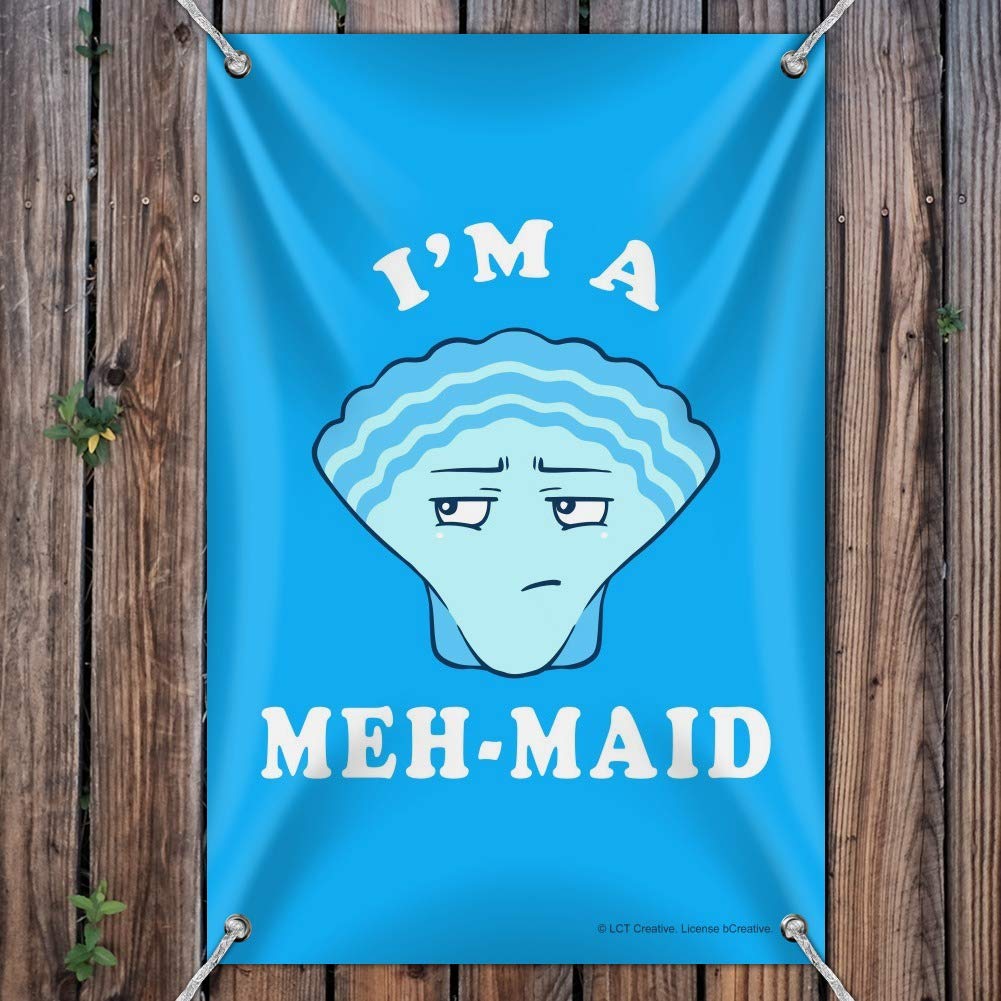 Funny 'I'm a Meh-Maid' Humor Sign for Home, Office & Business - Perfect for Break Rooms, Coworking Spaces & Work Desks