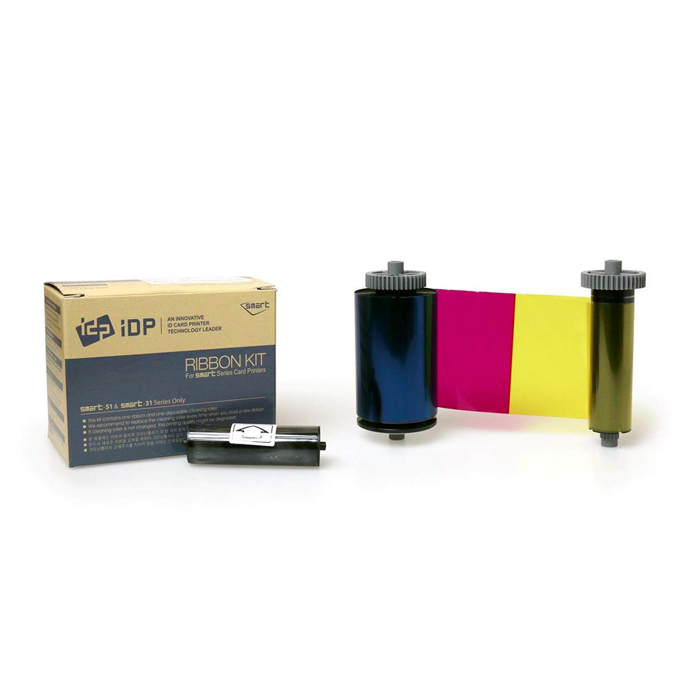 IDP Color Ribbon YMCKOK (659376) - 200 Prints for Thermal Transfer Printing | Compatible with Label Printers, Barcode Printing, and Shipping Label Applications