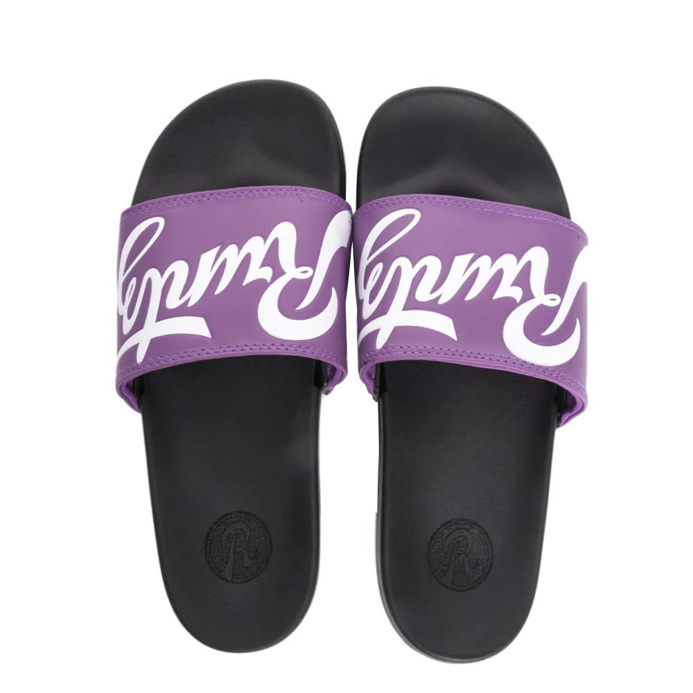 RUNTZ Script Slides - Purple Comfortable Sneakers for Men & Women | Trendy Streetwear Fashion Shoes for Casual Wear, Running, and Gym Workouts