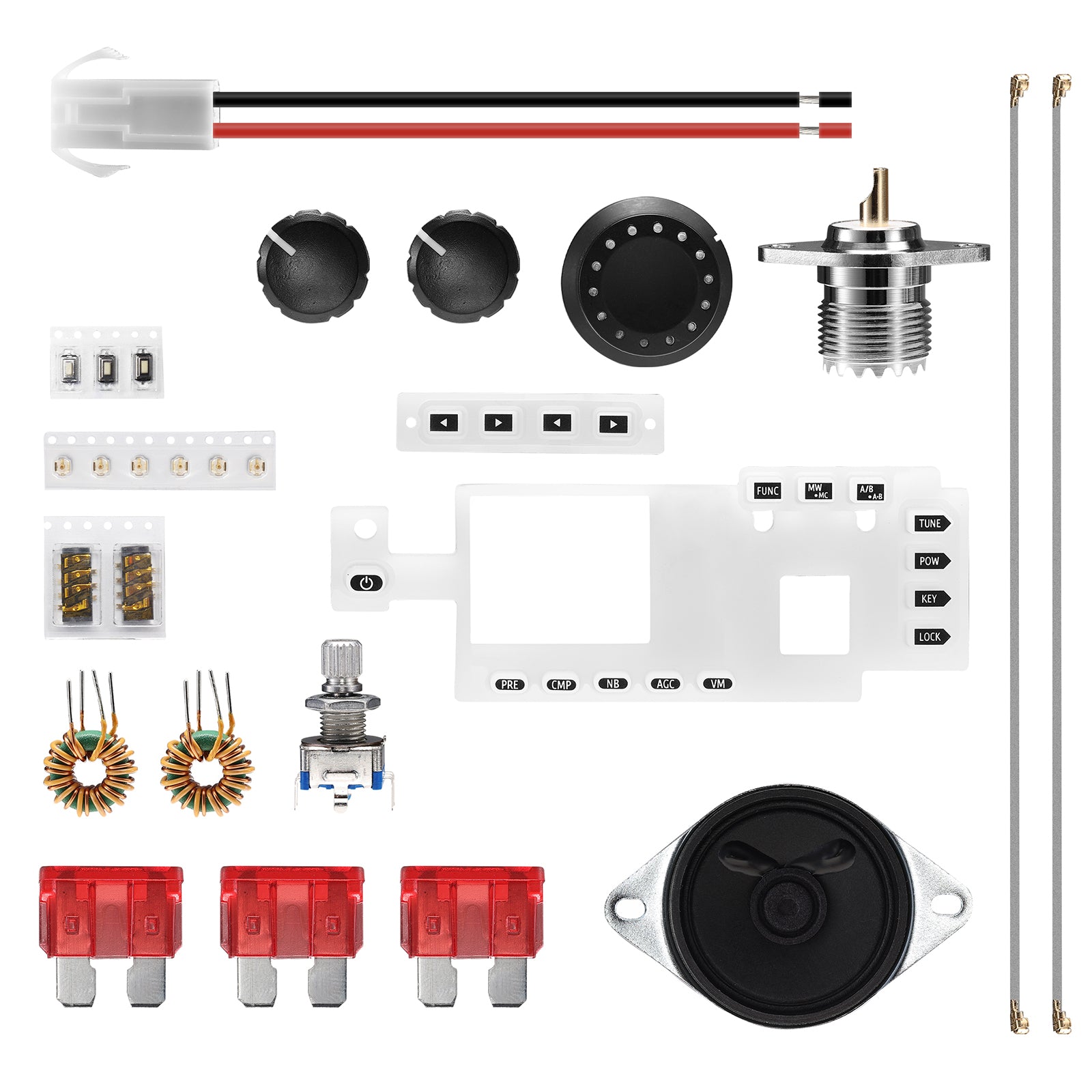 Xiegu G90 Spare Parts Kit - Complete Backup Accessories Set for Ham Radio | Replacement Components for Emergency Repairs & Field Maintenance
