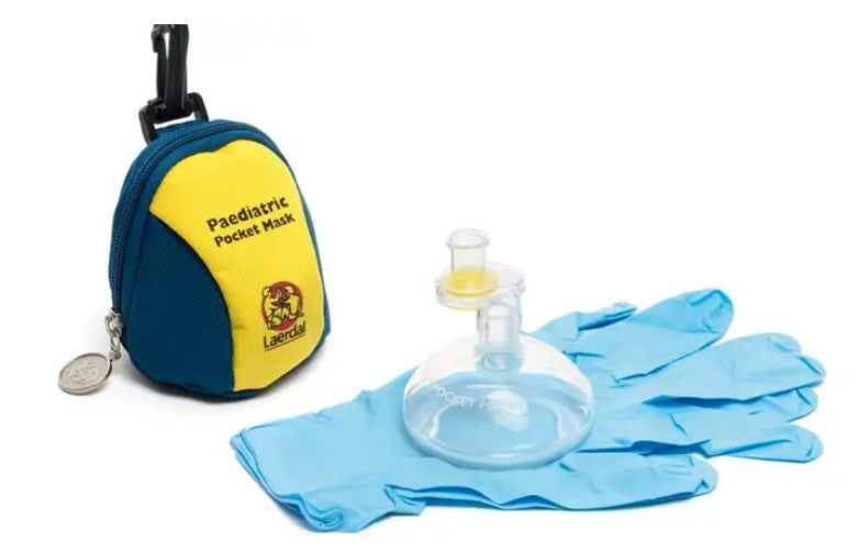 Pediatric CPR Pocket Mask - Emergency First Aid Barrier Device for Kids & Infants - Ideal for Schools, Daycares, and Home Safety Kits