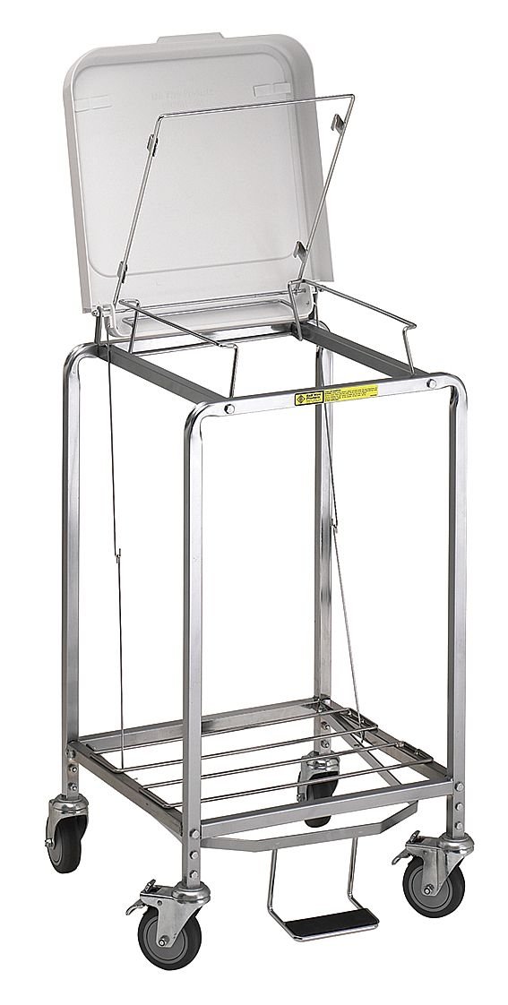 Easy Access Laundry Hamper with Foot Pedal - Hands-Free Clothes Basket for Bedroom, Bathroom & Nursery - No Bag Included