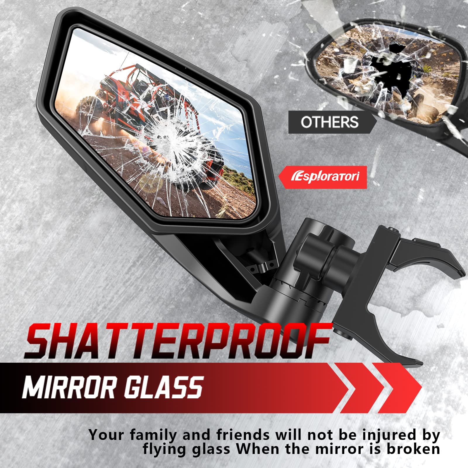 UTV Side Mirrors for 1.5