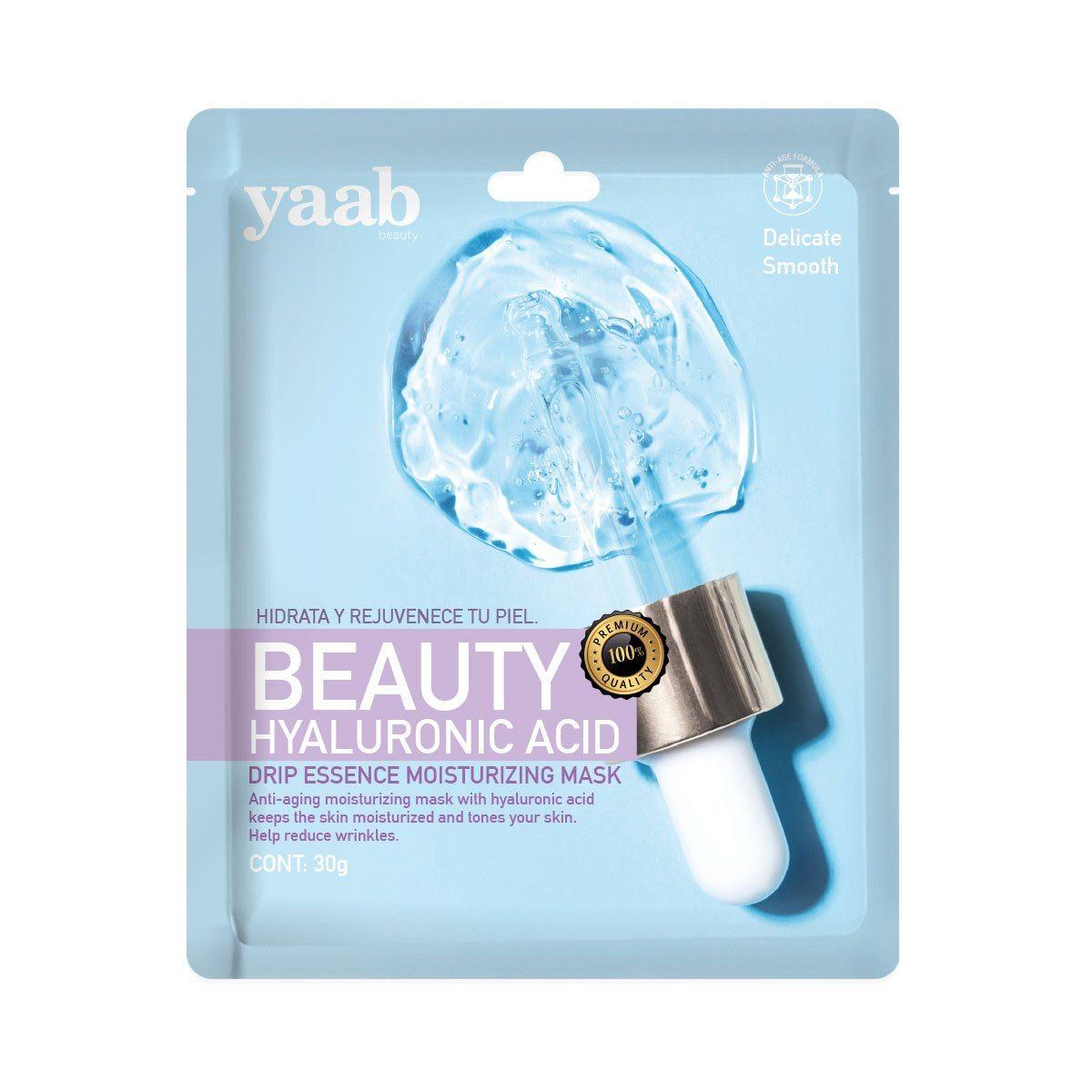 Yaab Beauty Hyaluronic Acid Face Mask - Hydrating & Anti-Aging Sheet Mask for Glowing Skin | Perfect for Daily Skincare & Spa Nights