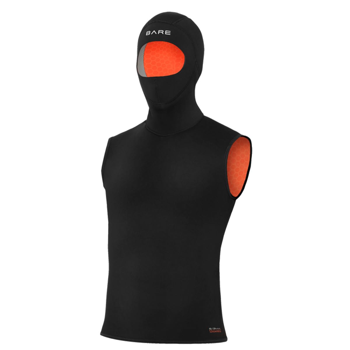 BARE 5/3MM Women's Ultrawarmth Hooded Vest - Thermal Wetsuit Liner for Scuba Diving, Surfing & Cold Water Sports | Wear Inside or Outside Your Wetsuit