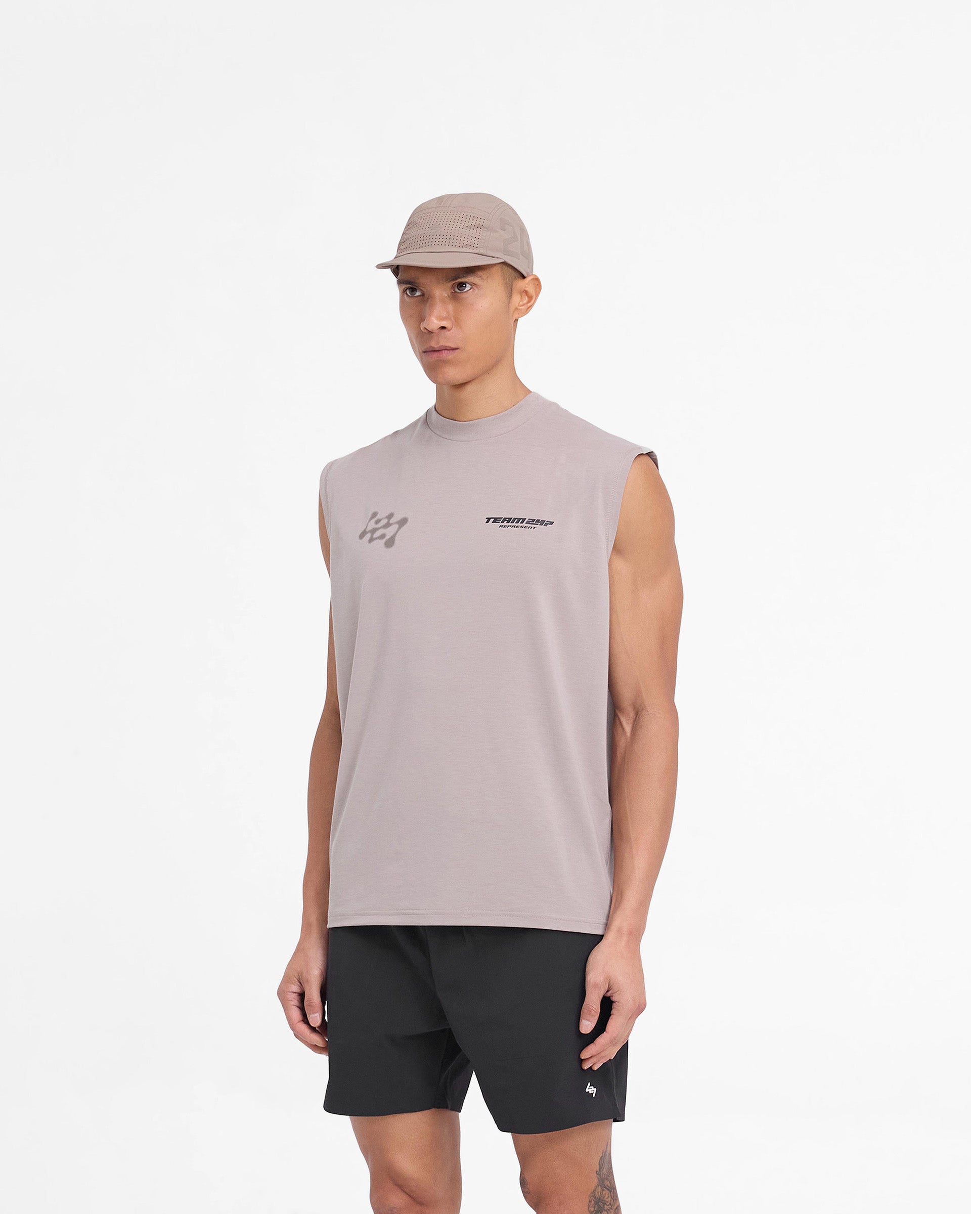 247 Future Terrains Oversized Tank Top - Moonrock - Stylish & Comfortable Women's Casual Wear for Summer, Gym, and Outdoor Activities