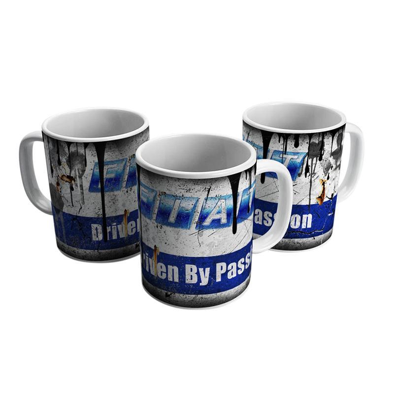 Fiat Art Coffee Mug - Handmade Ceramic Coffee Cup with Unique Design - Perfect for Home, Office & Gifts