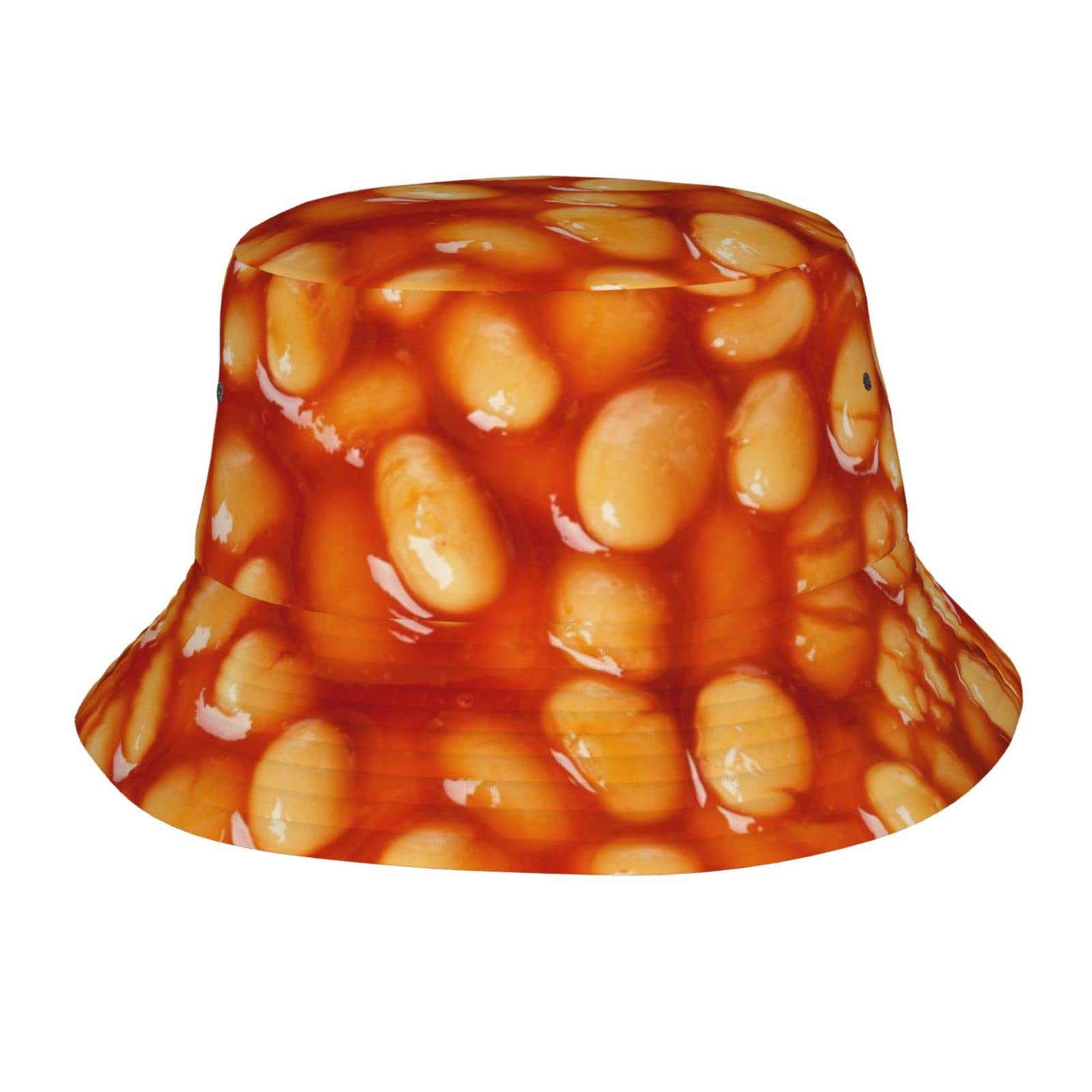 Funny Food Print Bucket Hat for Men & Boys - Lightweight Summer Fisherman Cap for Travel, Beach, Outdoor Activities | Casual Sun Hat for Picnics, Hiking, and Fishing