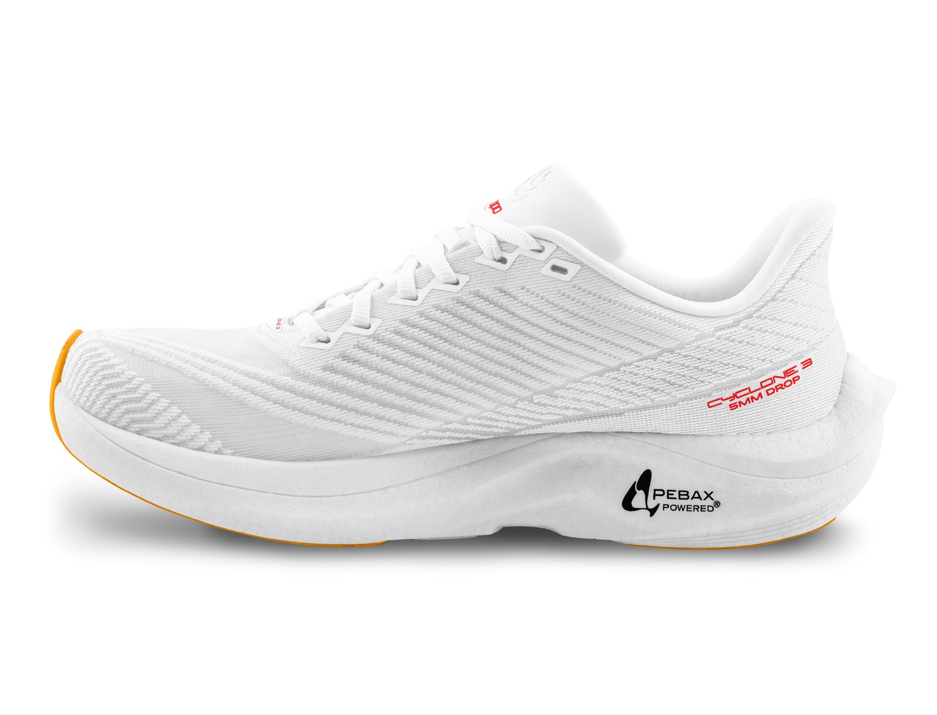 Women's Cyclone 3 Running Shoes - Lightweight White & Sunset Color Sneakers for Jogging, Gym Workouts & Outdoor Activities