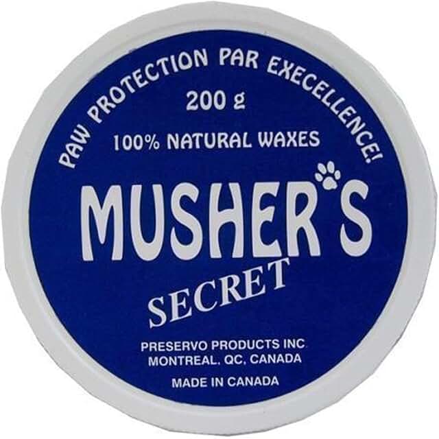 Musher's Secret Dog Paw Protection Balm - Natural Wax for Dry & Cracked Paws - Winter Paw Care for Dogs - Perfect for Hiking, Snow & Hot Pavement Protection
