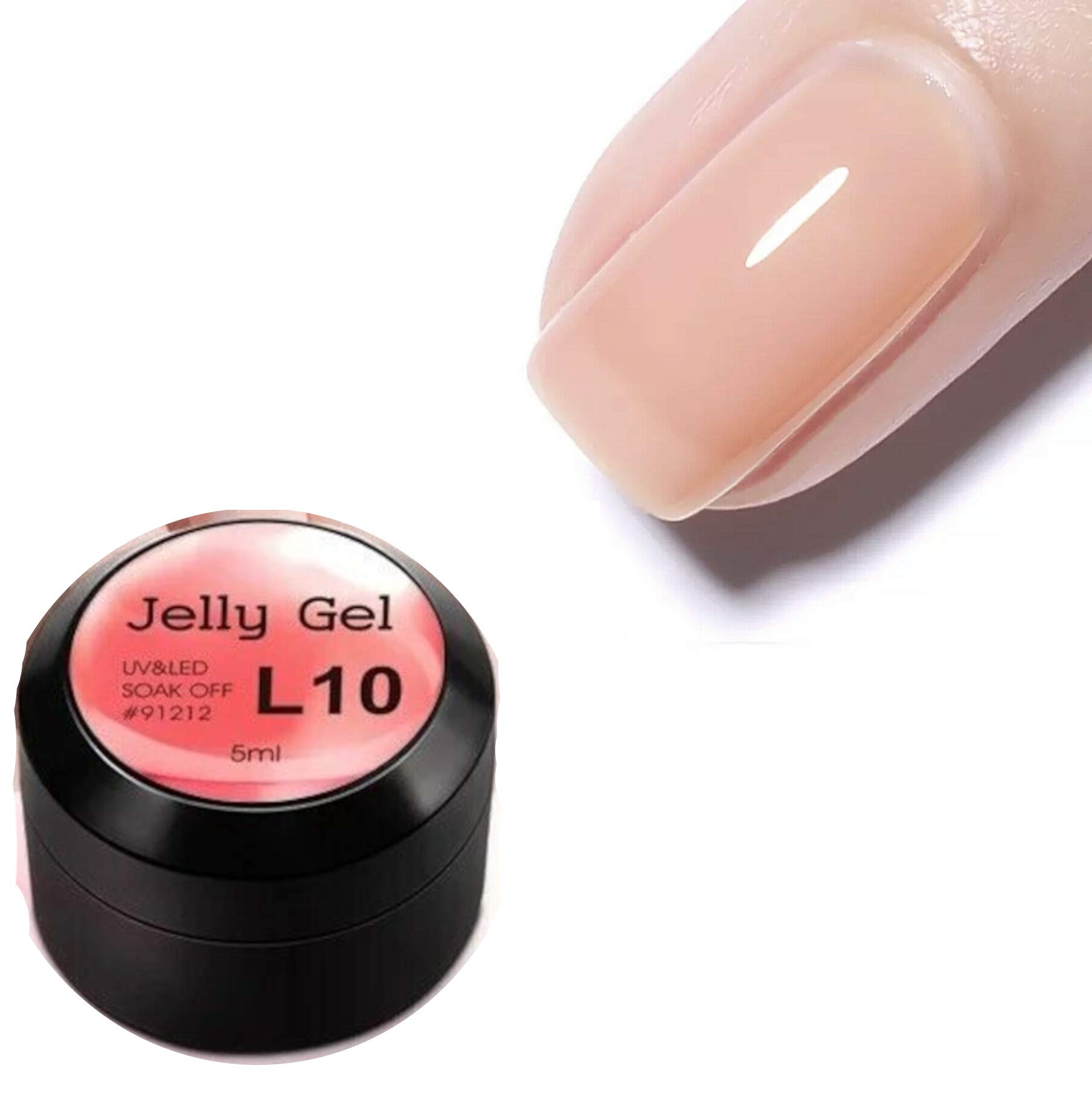 Venalisa Opal UV Gel Polish 5ml - Camouflage Natural Jelly Acrylic French Nails Art Gel, Crystal Nail Varnish for UV/LED Curing (JG-5ml-L05) | Perfect for Salon, Home Manicure & Nail Art Designs