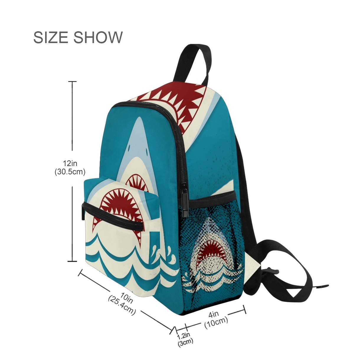 **Shark Tooth Jaws Kids Backpack for Boys & Girls Ages 3-7 - Durable & Lightweight School Bag for Preschool, Daycare & Outdoor Adventures**