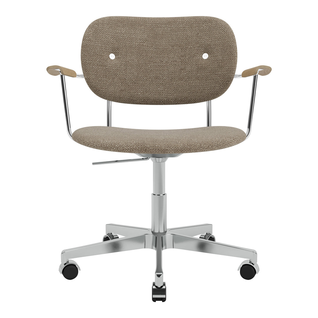 Ergonomic Office Armchair with Full Upholstery & 360° Swivel Base - Adjustable Height Rolling Chair for Home Office, Conference Room, or Gaming Setup