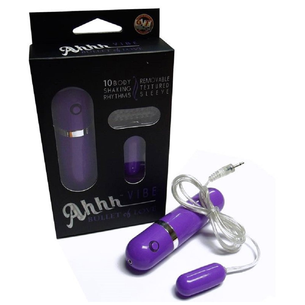 Ahhh Bullet Vibe - Rechargeable Lavender Mini Vibrator with Free Adult Toy Cleaner | Perfect for Couples, Solo Play & Travel | Discreet & Powerful Personal Massager
