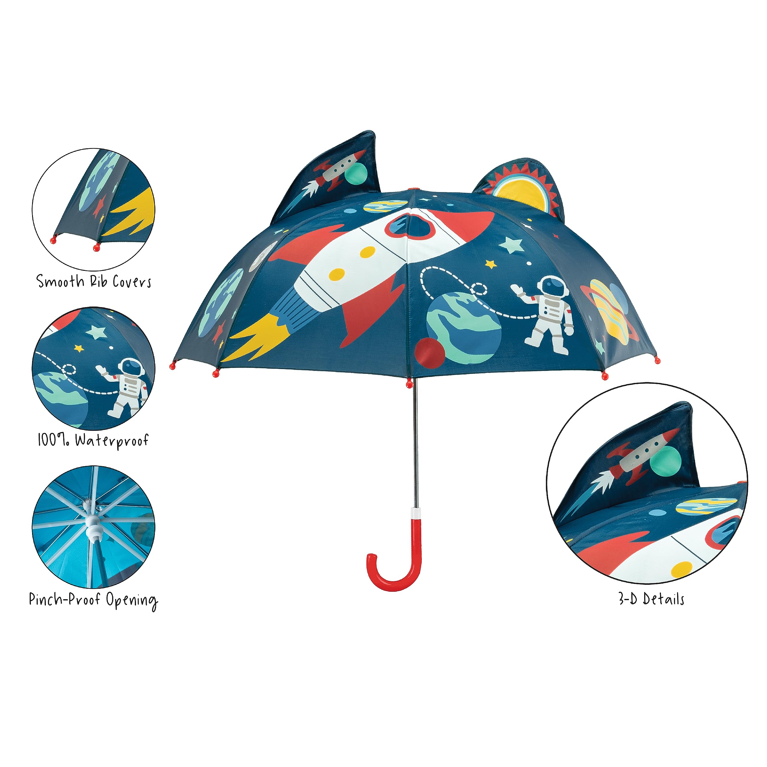 Stephen Joseph Kids' Rain Umbrella - Safe Pinch-Free Design for Outdoor Play