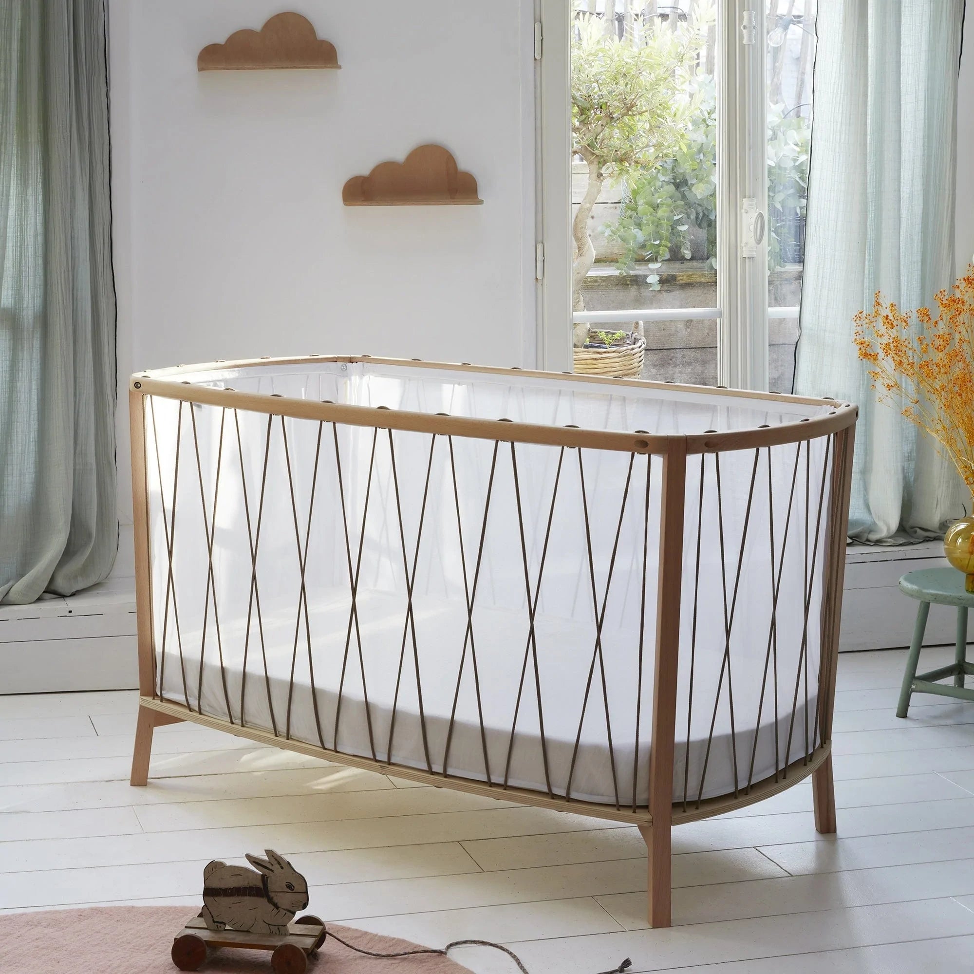 Charlie Crane Kimi Baby Bed & Mattress - Premium Wooden Crib with Organic Mattress for Newborns & Toddlers | Nursery, Bedroom & Travel Use