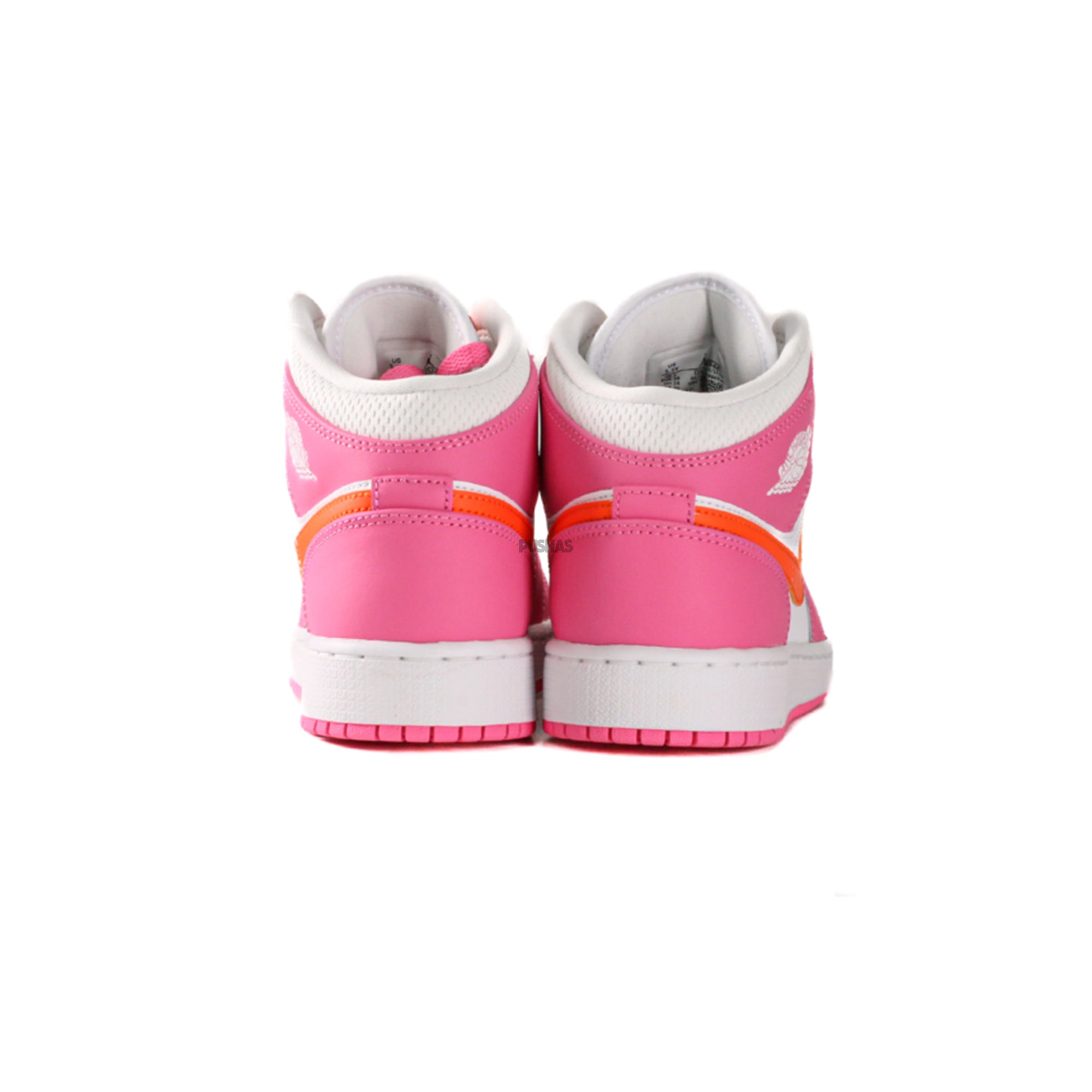 Air Jordan 1 Mid 'Pinksicle Safety Orange' GS Sneakers (2022) - Basketball Shoes for Girls, Casual Streetwear Fashion - Perfect for School, Sports & Everyday Wear