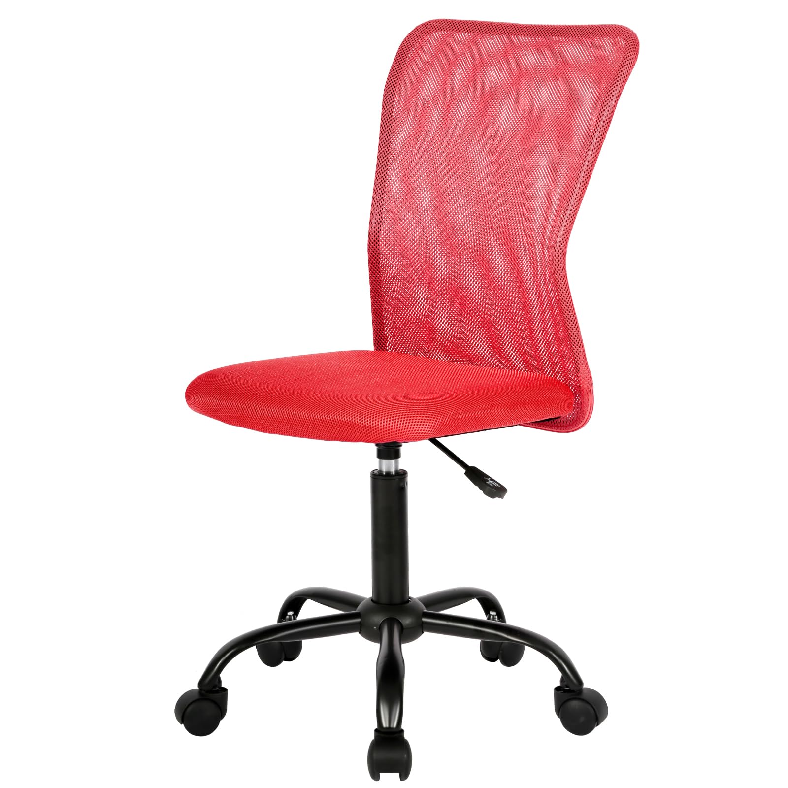 Ergonomic Mesh Task Chair - Breathable Home Office Chair with Adjustable Lumbar Support, Swivel Rolling Desk Chair for Women & Adults (Red) - Perfect for Long Work Hours, Gaming & Study Sessions