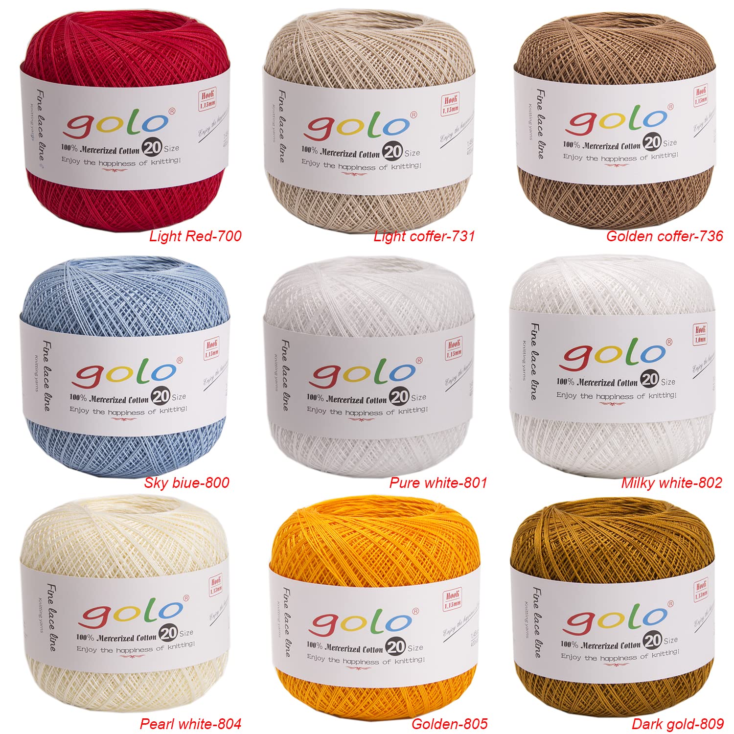 Golo Size 20 Crochet Thread - Premium Lace Yarn for Hand Knitting, Tatting & Needlework (165 Yards, Purple) - Perfect for Doilies, Table Runners & Delicate Handmade Crafts