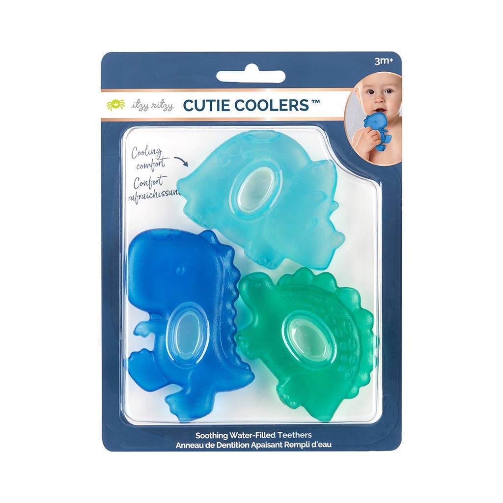 Cutie Coolers™ Water Filled Teethers for Babies - 3 Pack Cactus Design | Soothing Teething Toys for Infants & Toddlers | Perfect for Home, Travel & Daycare Use