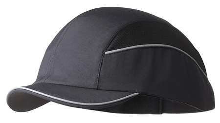 Black Bump Cap with Short Peak - Baseball Safety Hat for Construction, Warehouse & Outdoor Work