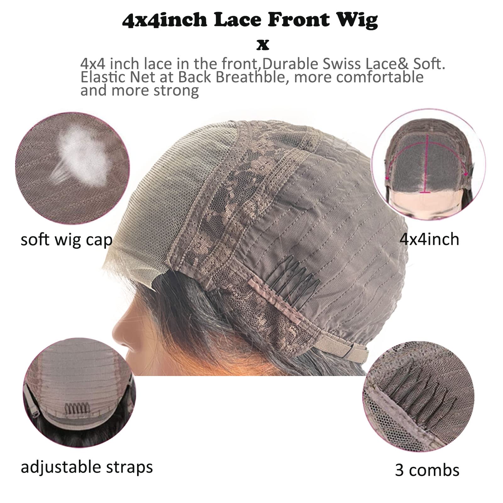 30 Inch Ombre Blonde Body Wave Brazilian Remy Human Hair Lace Closure Wig - 150% Density Glueless Virgin Hair with Baby Hair & Pre-Plucked Hairline for Natural Look | Perfect for Daily Wear, Parties, Weddings & Special Occasions