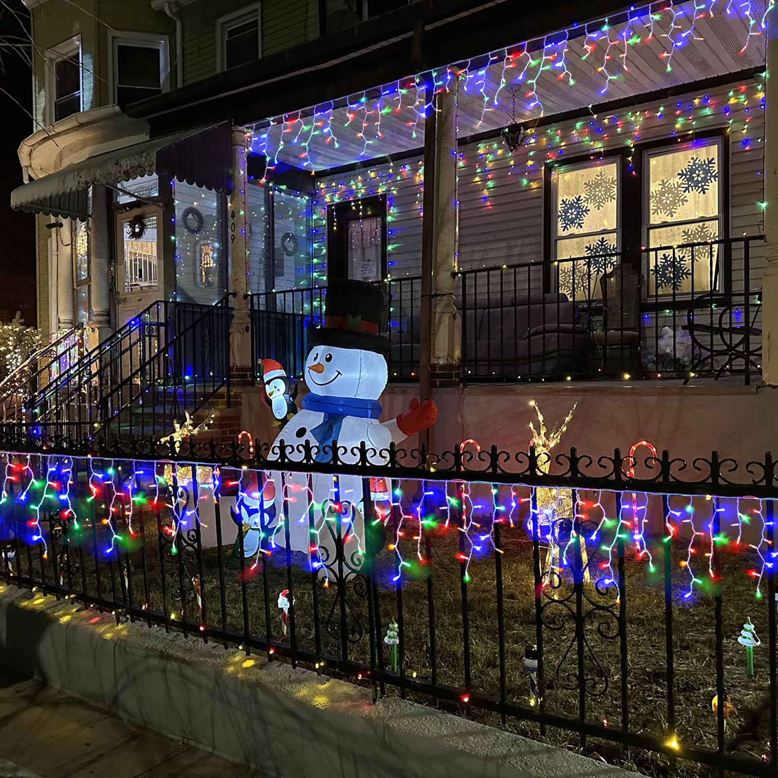 33ft 400 LED Waterproof Icicle Christmas Lights - 8 Modes with Timer for Indoor/Outdoor Holiday Decor