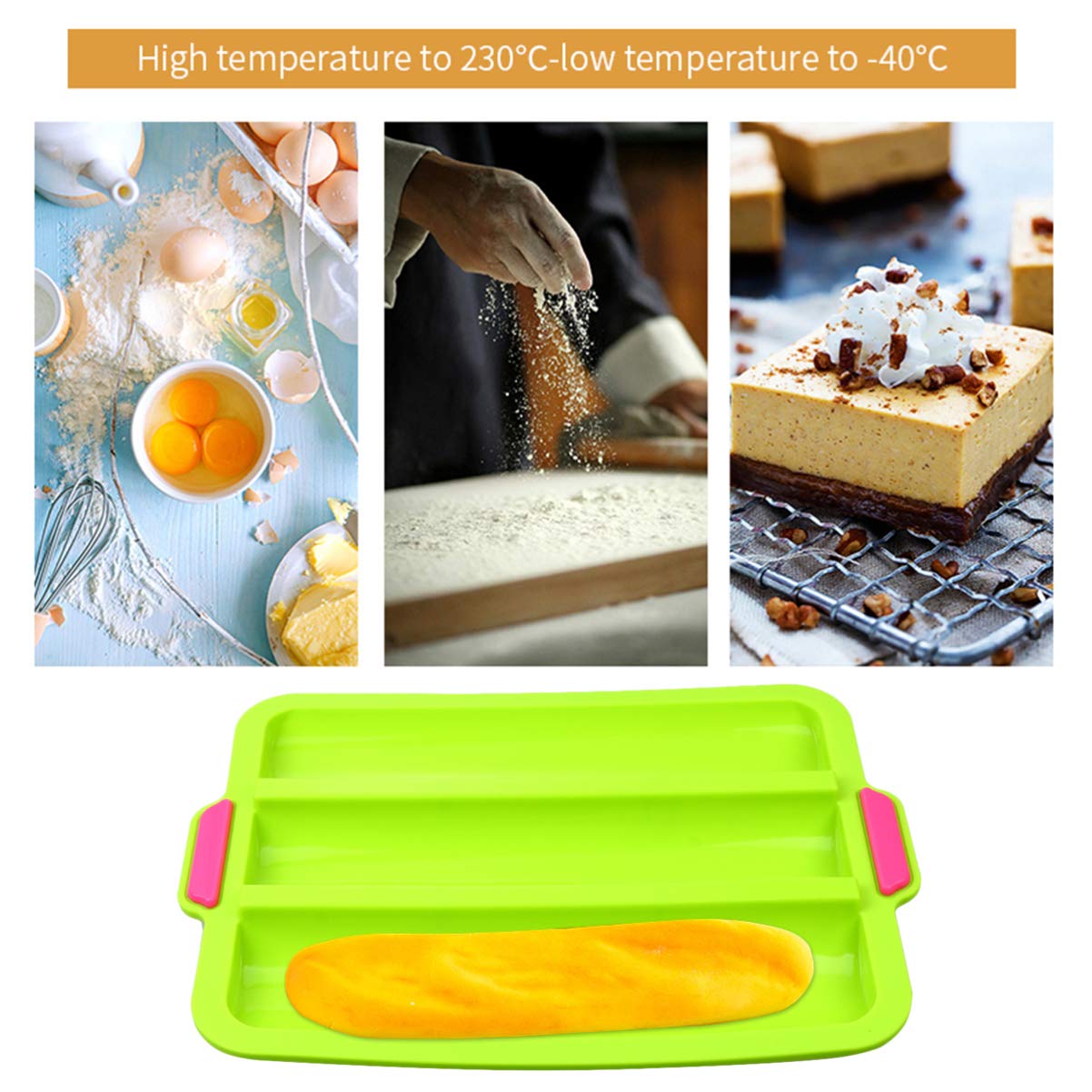 Non-Stick Silicone Bread Pan - Square Baking Tray for Cakes, Chocolate, Biscuits & Soap Making | Premium Kitchen Bakeware for Perfect Toast & Desserts | Ideal for Home Bakers & DIY Crafts