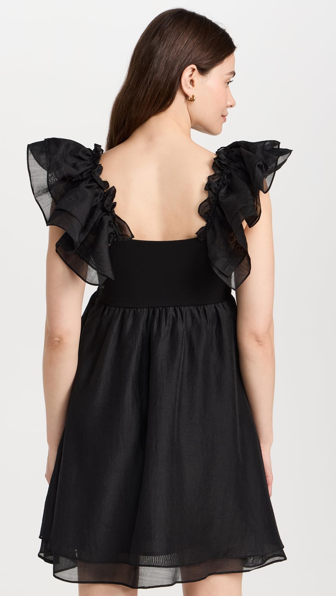 Endless Rose Women's Organza Sleeve Mini Dress - Elegant Floral Print Party Dress for Wedding, Cocktail & Evening Events