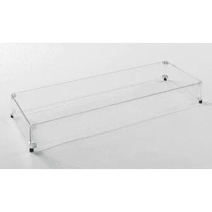 The Outdoor Greatroom Company Tempered Glass Wind Guard for Fire Pit - Durable Wind Protection for Patio, Deck & Backyard - Perfect for Outdoor Gatherings & Camping
