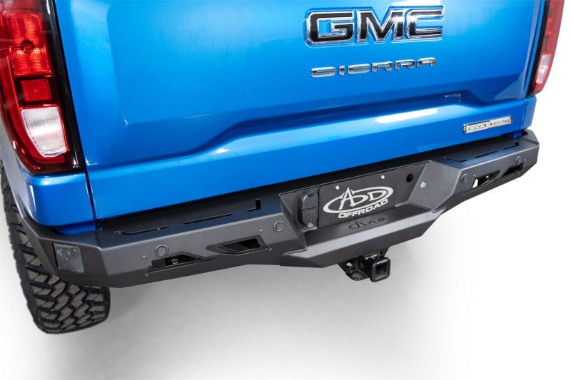 2020+ Chevy/GMC 1500 Black Label Rear Bumper - Heavy Duty Truck Bumper Replacement for Off-Road & Towing | Durable Steel Construction, Perfect for Trailering, Hauling & Adventure Use