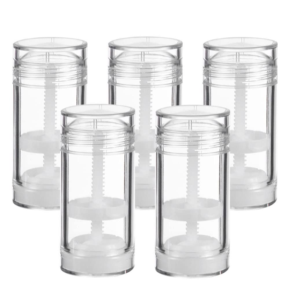 GLEAVI 5-Pack Empty Plastic Cream Bottles with Lids - Small Cosmetic Containers for DIY Lotions, Salves & Travel-Sized Toiletries - Perfect for Homemade Skincare, Essential Oils & Beauty Product Packaging