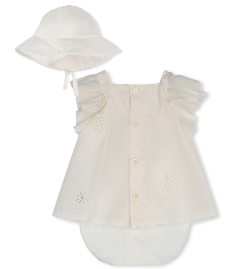 Chloe Baby Dress and Hat Set for Girls - 6 to 18 Months - Perfect for Photoshoots, Parties & Special Occasions