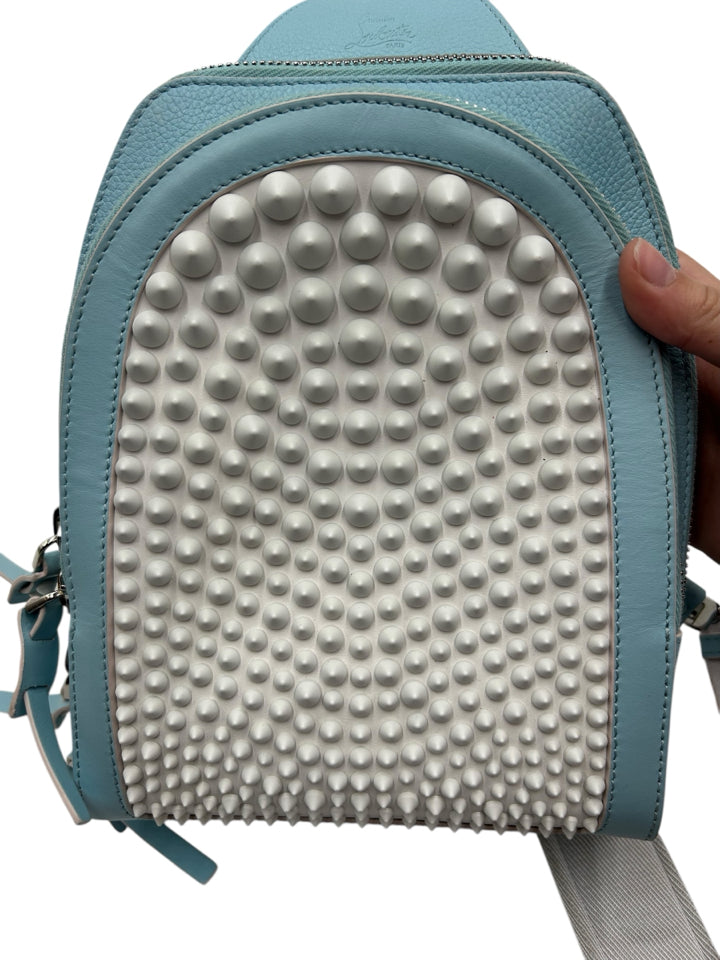 Christian Louboutin Loubifunk Leather Sling Bag for Women - Luxury Crossbody Purse with Adjustable Strap, Perfect for Parties, Travel & Everyday Use