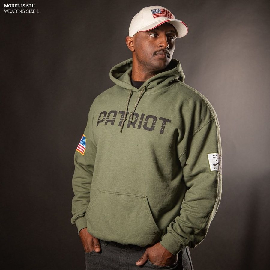 Patriot Hoodie for Men & Women - Military Green Tactical Sweatshirt | Warm & Comfortable Pullover for Outdoor Activities, Hiking, and Casual Wear