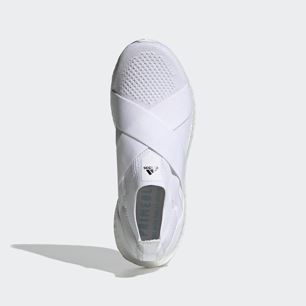 adidas Women's Ultraboost DNA Slip-On Running Shoes - White/White Core Black - Size 9 | Lightweight Comfort for Walking, Gym & Everyday Wear