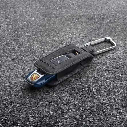 Porsche Tequipment Key Pouch in Alcantara (G2) - Premium Leather Key Holder for Porsche Keys - Perfect for Car Enthusiasts & Luxury Gift Giving