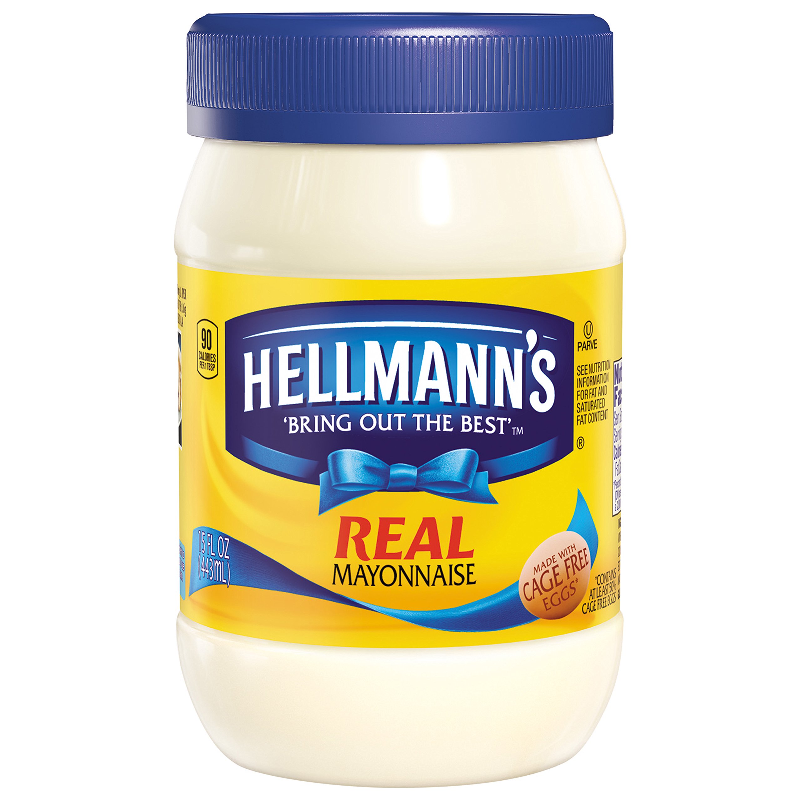 Hellmann's Real Mayonnaise with Cage-Free Eggs, 15 Fl Oz (Pack of 12) - Perfect for Sandwiches, Salads & Homemade Dressings