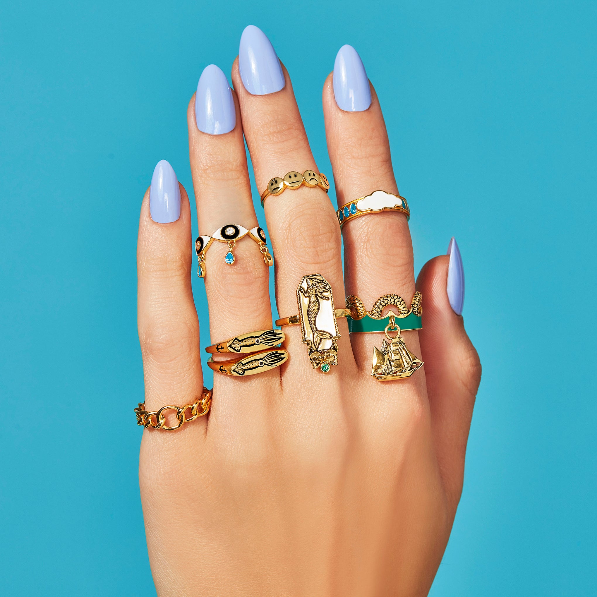 Sea Monster Ring - Unique Fantasy Jewelry for Men & Women - Perfect for Cosplay, Halloween, and Gift Giving