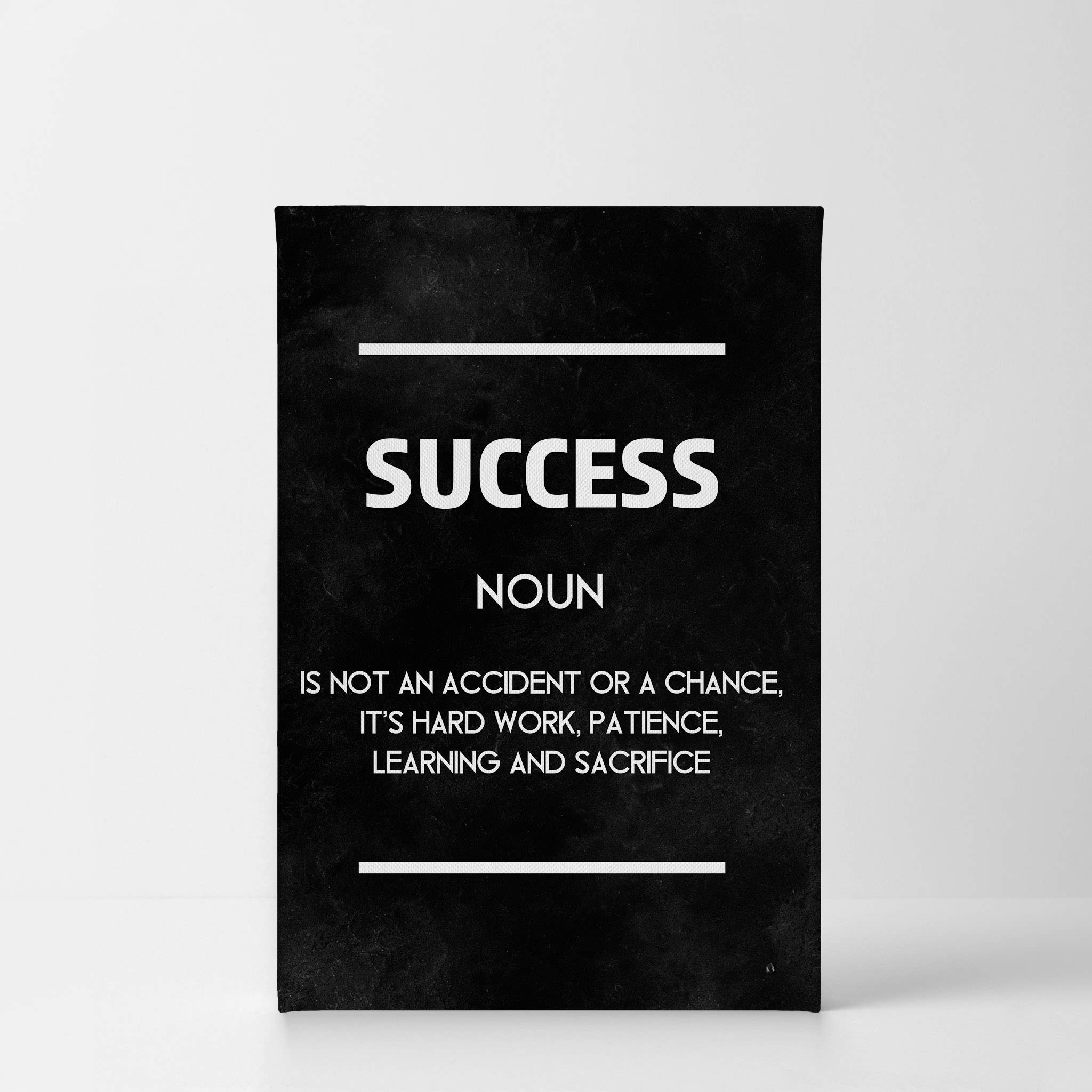 Success Definition Dictionary Black Motivational Canvas Wall Art - Inspirational Entrepreneur Quote Print - Modern Office & Living Room Decor - Ready to Hang 36x24 - Perfect for Home Office, Study Room & Business Gifts