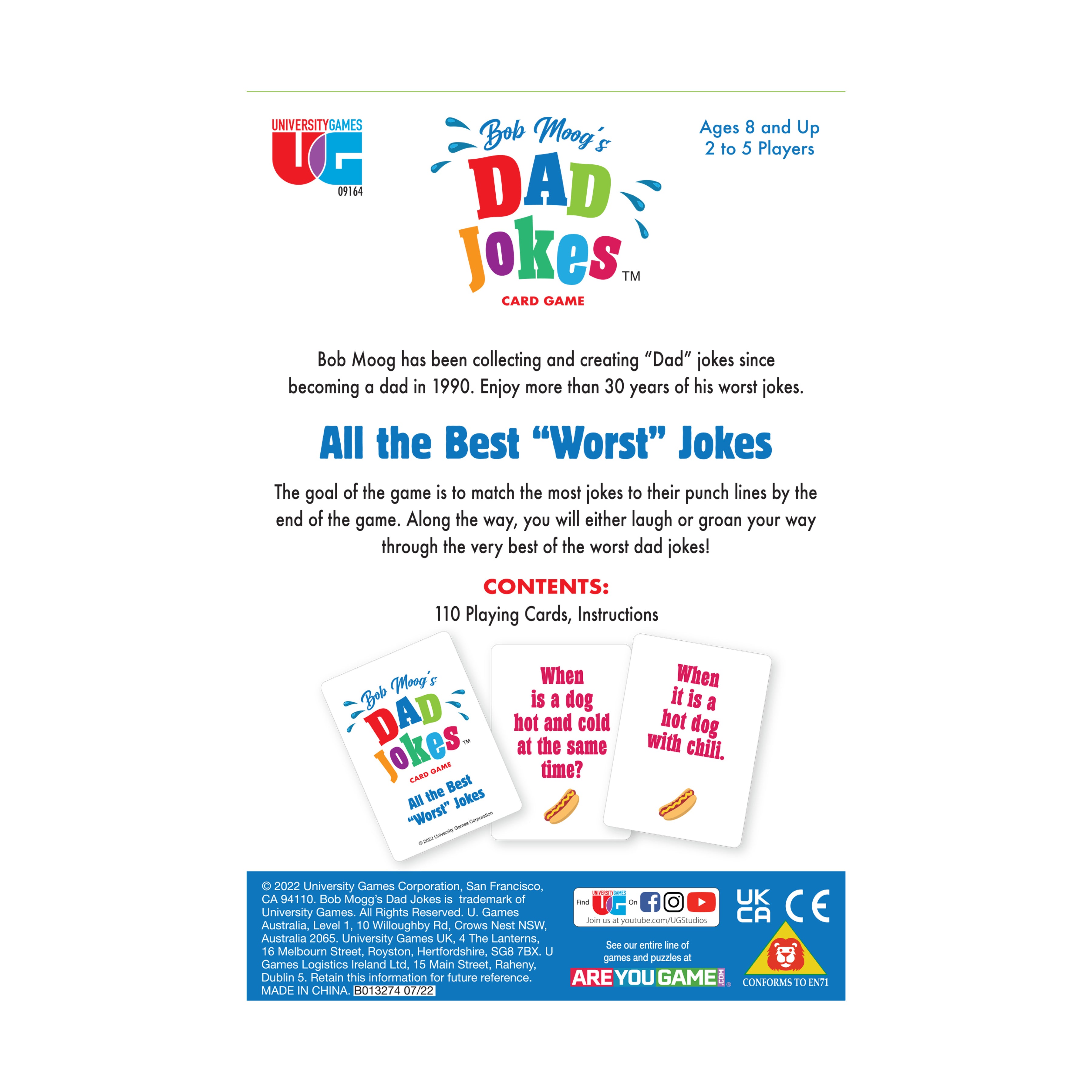 Bob Moog's Ultimate Dad Jokes Card Game - Fun Family Party Game for Adults & Teens - Perfect for Game Nights, Road Trips & Icebreaker Activities