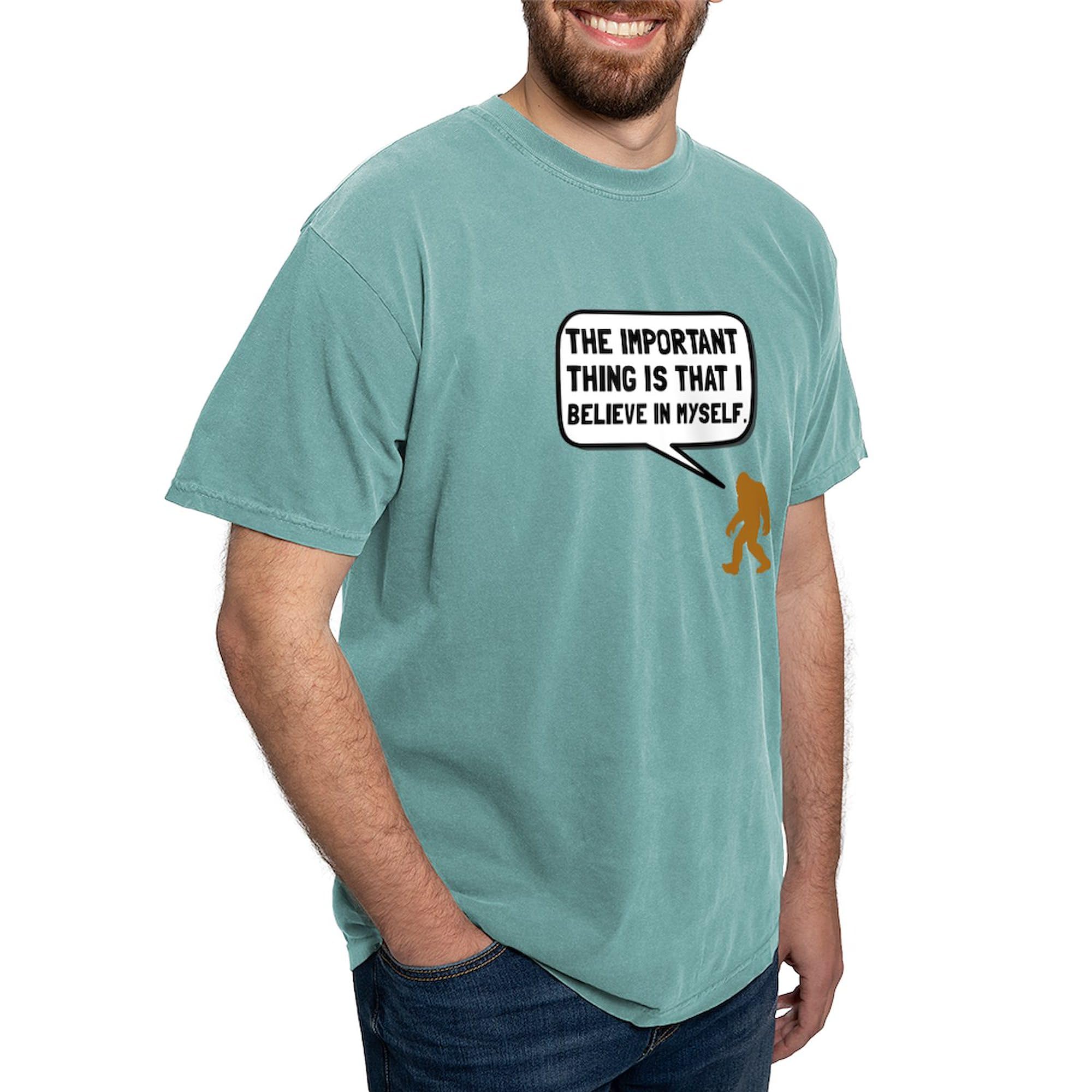 Bigfoot Believe in Myself Men's T-Shirt | Comfort Colors Casual Tee for Outdoor Adventures & Camping