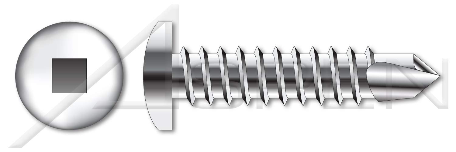 600 Pcs M4.2 x 50mm DIN 7504 Type M Self-Drilling Screws - A2 Stainless Steel Pan Square Drive Metric Screws for Metal Roofing, HVAC & Construction Projects