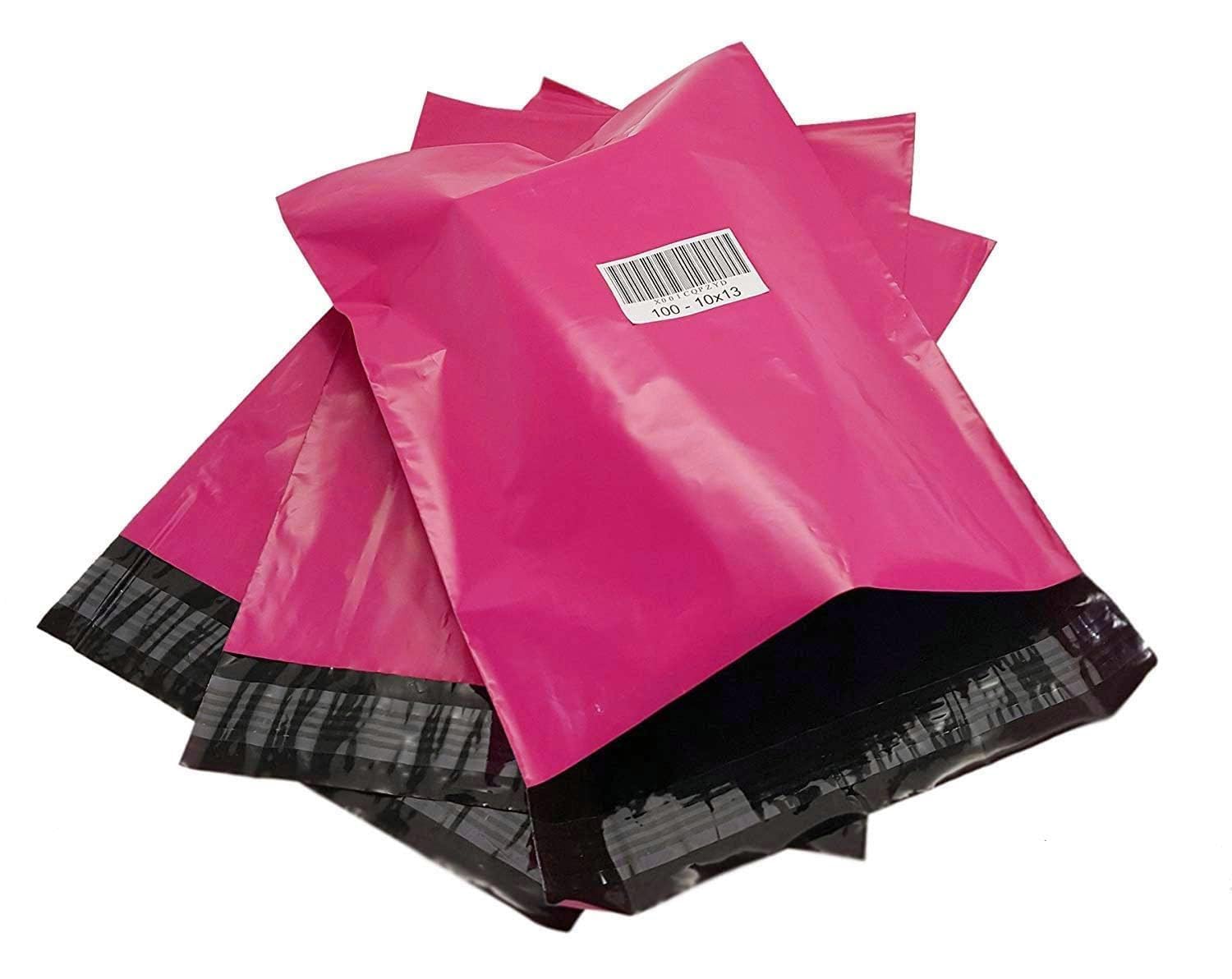 100 Pack 10x13 Inches Hot Pink Poly Mailer Envelopes - Lightweight Waterproof Shipping Bags for Ecommerce, Amazon FBA, eBay & Online Stores - Perfect for Clothing, Jewelry & Small Items